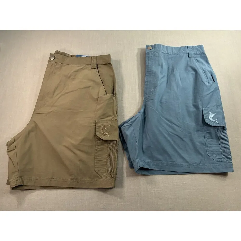 Reel Legends Tarpon Shorts Bundle Mens XL NWT Fishing Performance Blue Brown